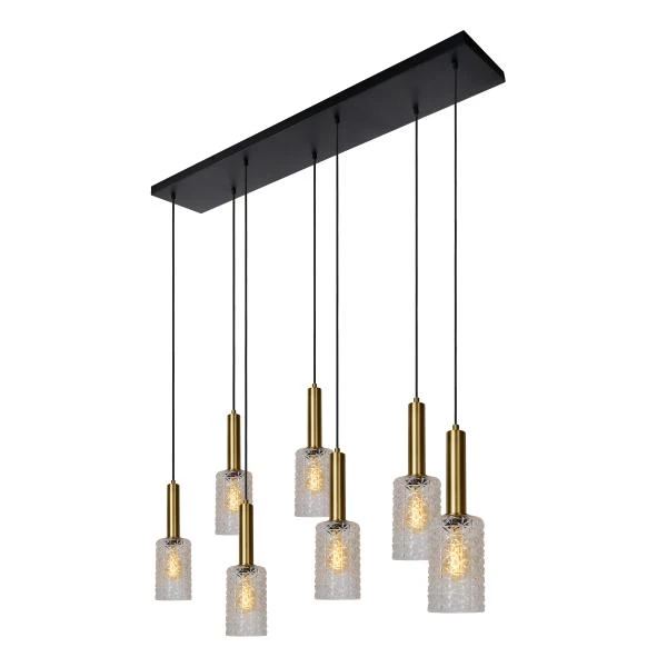 Lucide CORALIE - Pendant light - 7xE27 - Transparant - detail 4